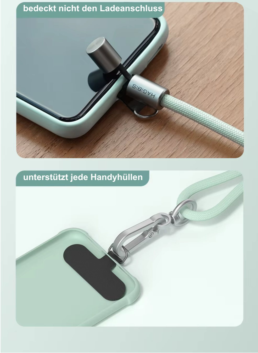 Handykette mit USB-C/Lightning Ladefunktion