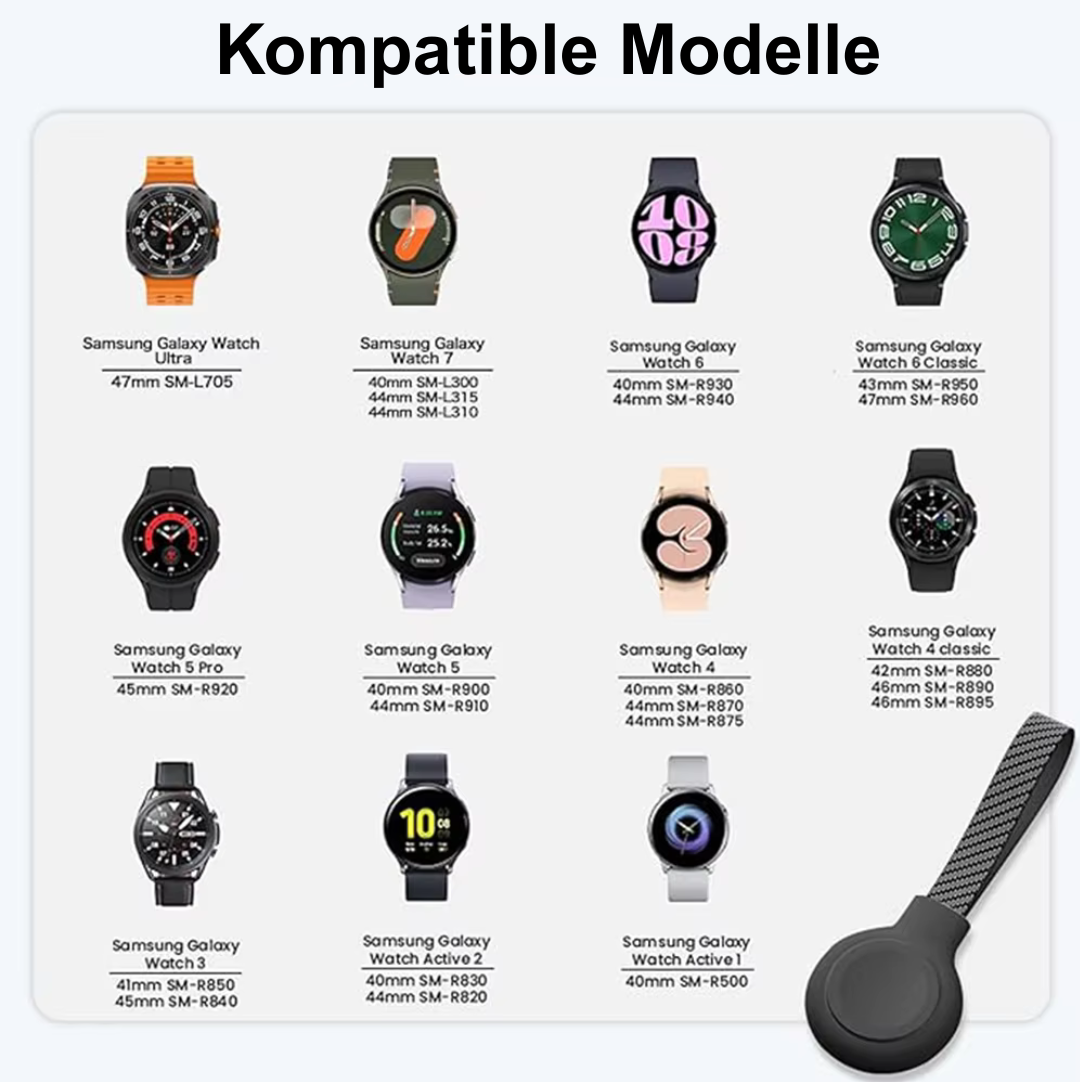 Tragbares Wireless Ladegerät mit Lanyard für Galaxy Watch