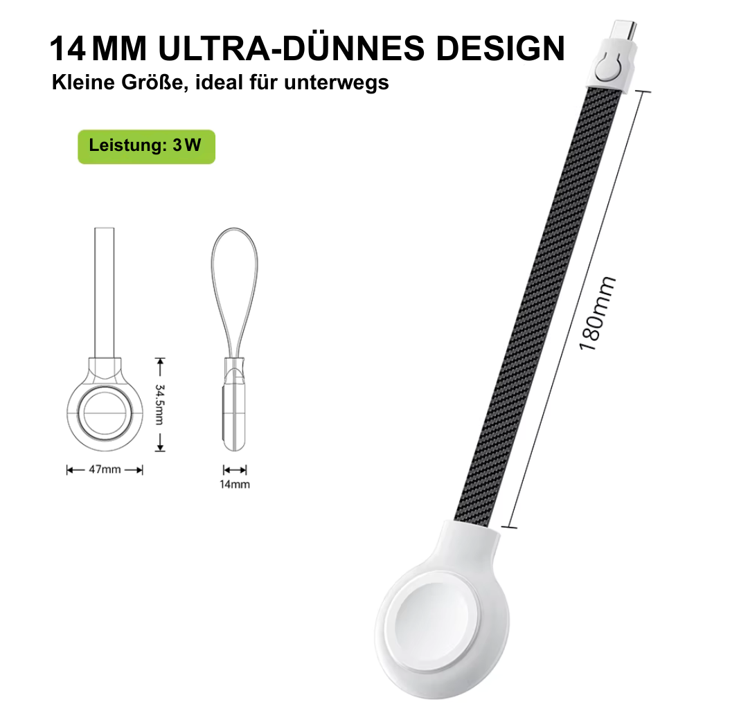 Tragbares Wireless Ladegerät mit Lanyard für Galaxy Watch