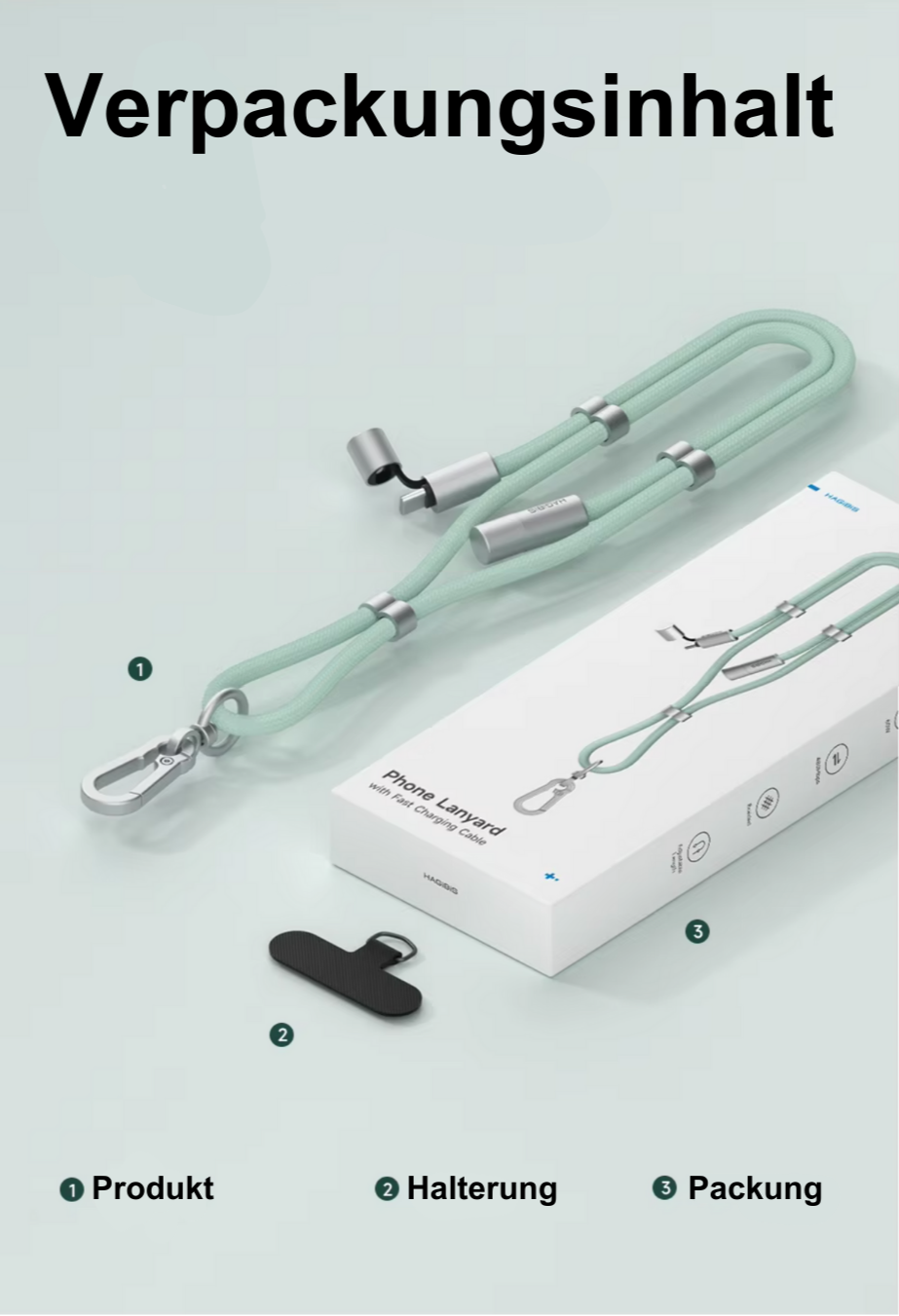 Handykette mit USB-C/Lightning Ladefunktion