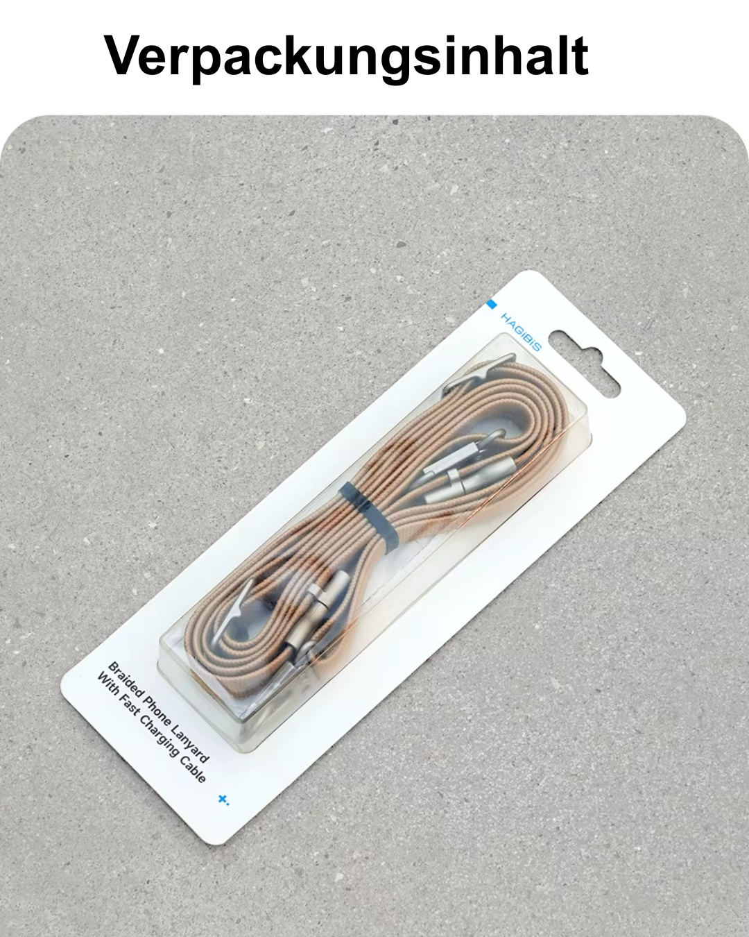 Handy- und Kamera- Kette mit integriertem USB-C zu USB-C